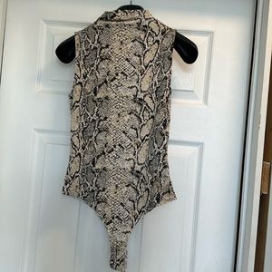 Snakeskin Print Bodysuit